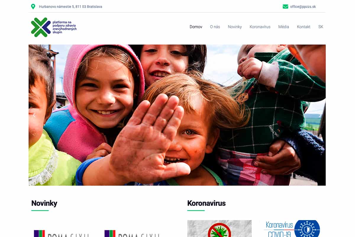 Nový web v rekordnom čase pre Platformu na podporu zdravia znevýhodnených skupín.