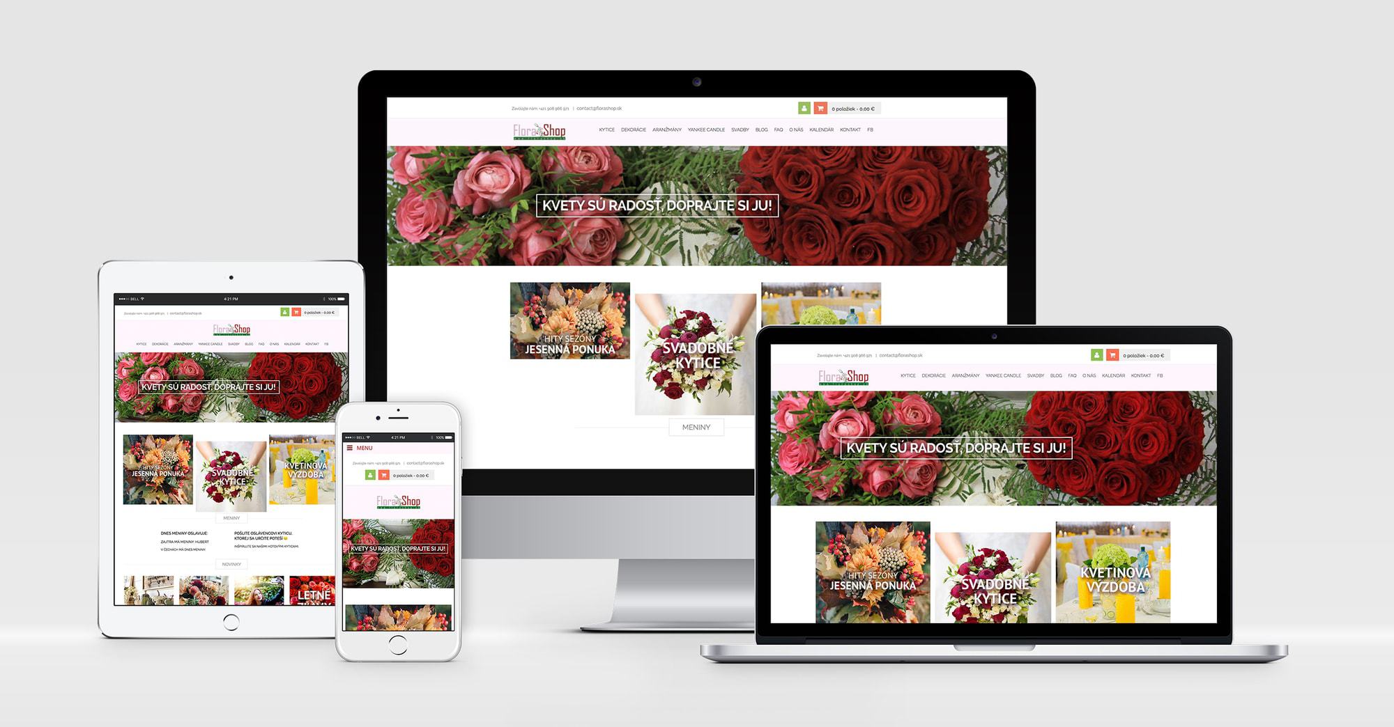Flora Shop Ateliér - návrh a relizácie e-shopu