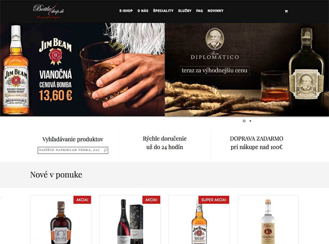 Online-Shop für Bottleshop