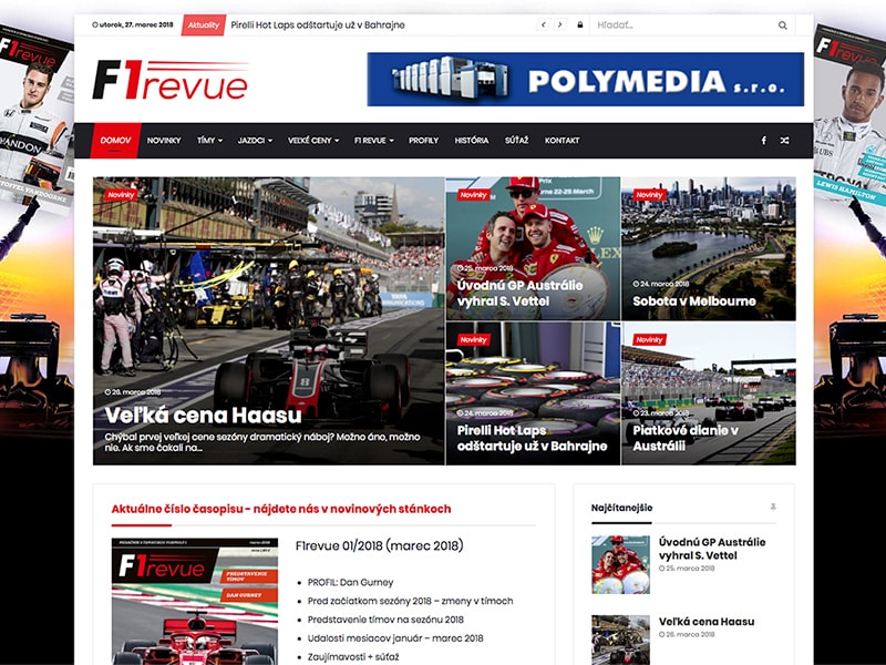 Webschrott für das Projekt F1REVUE