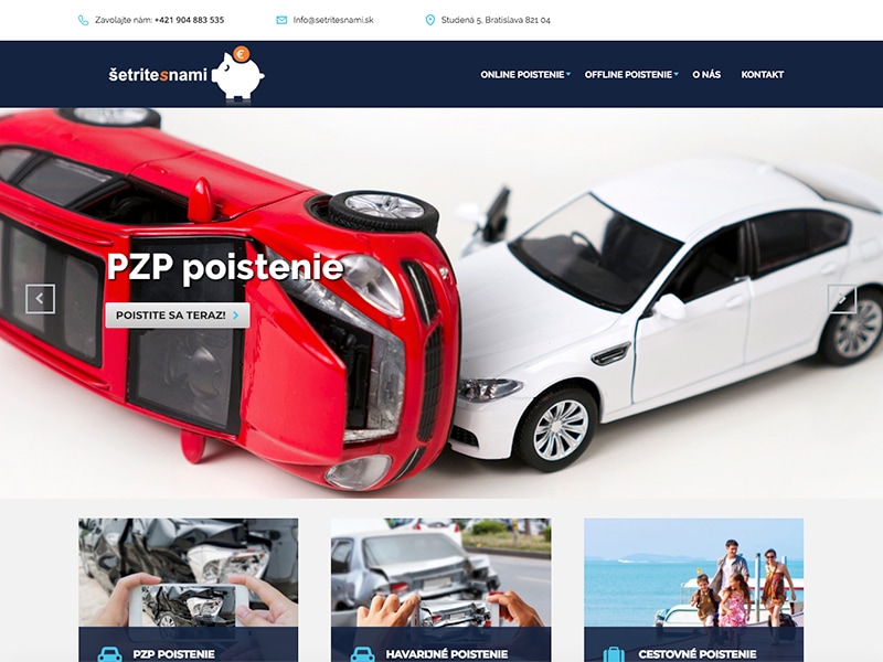 Webová strábka pre projekt Setritesnami.sk