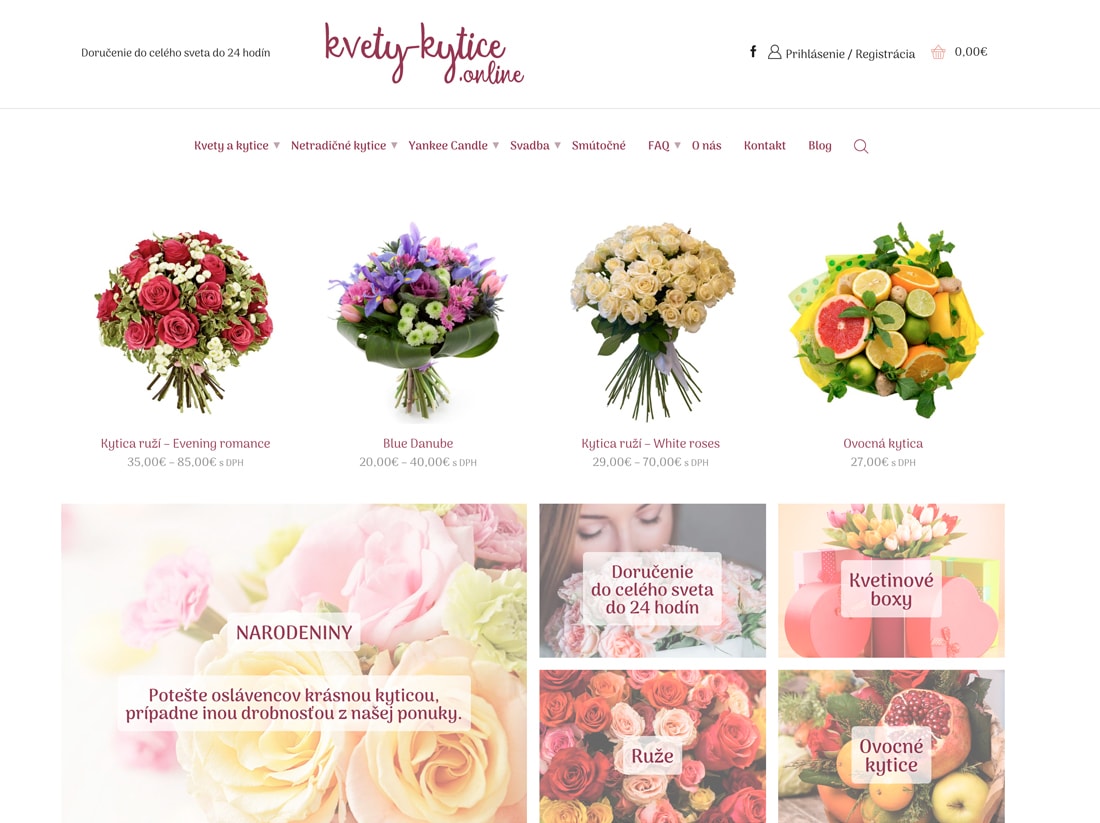 Internetový obchod kvety-kytice.eu pre Florashop Ateliér