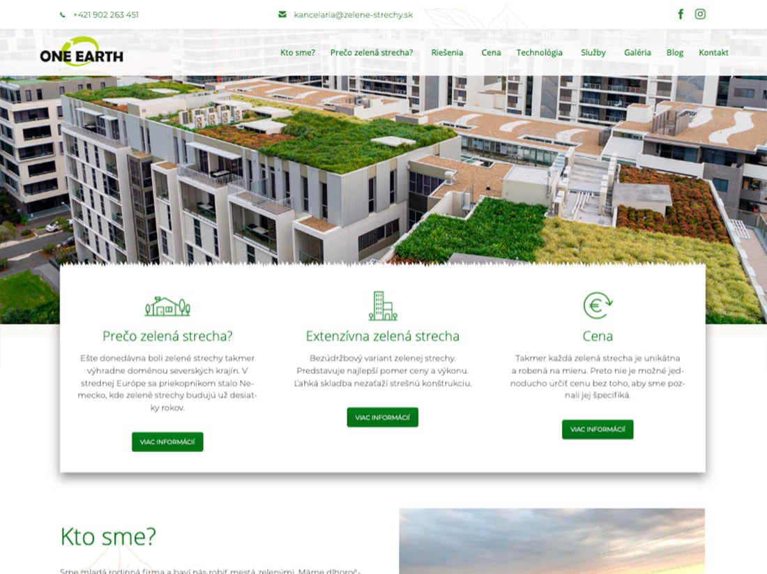 Web für Gründachprojekt